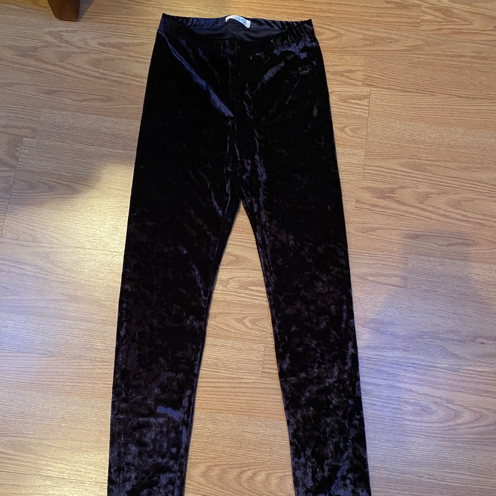 Crushed velvet pants